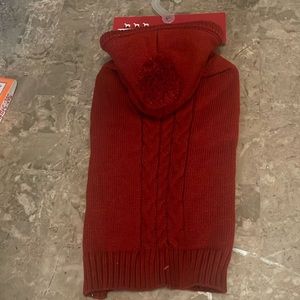 Red Dog Sweater with Hoodie